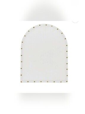 NWT Modern Ashland Linen Pin Board in Tan With Gold Stud Accents Office Or Decor